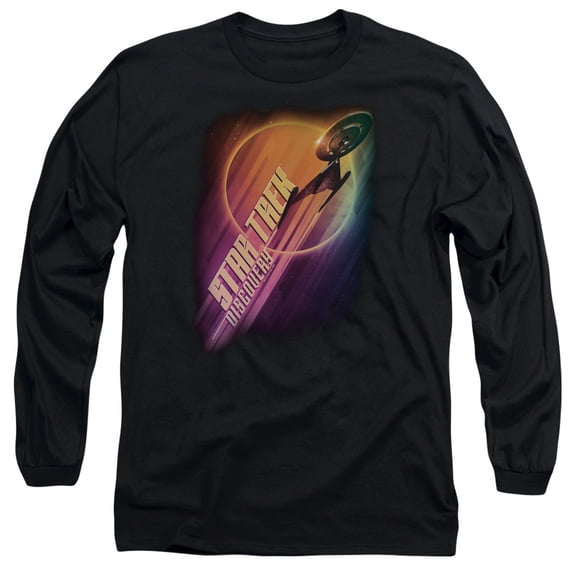Star Trek Discovery Discovery Ascent Long Sleeve Adult 18/1 T-Shirt Black