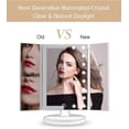 thumbnail image 4 of Vanity Mirror, 3 Side Vanity Mirror Tabletop Mirror With 21 Led Foldable Dimmable 180 Degree Adjusta, 4 of 5