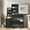 black, variant on LED Lighted Vanity Desk with Sliding Mirror, Power Outlet, 4 Drawers & Stool for Bedroom