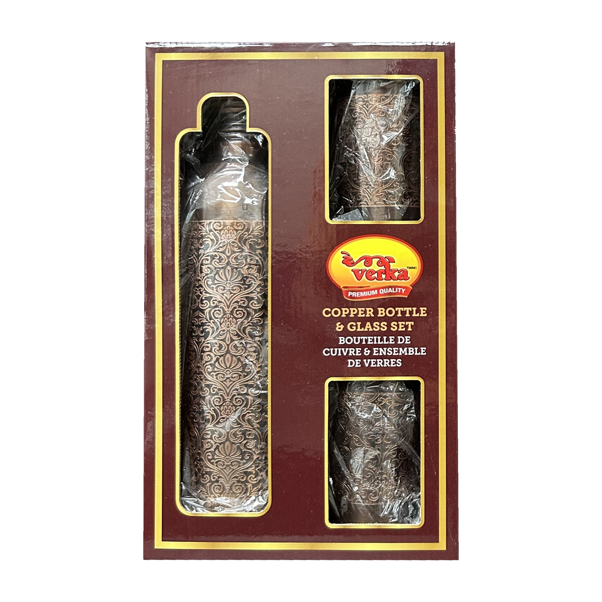 Verka Beverage Bottle and Glass Set- Floral