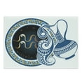 thumbnail image 1 of Zodiac Cutting Board, Image of Aquarius Sign with Jug and Circular Globe World Form on the Background, Decorative Tempered Glass Cutting and Serving Board, Large Size, Multicolor, by Ambesonne, 1 of 1