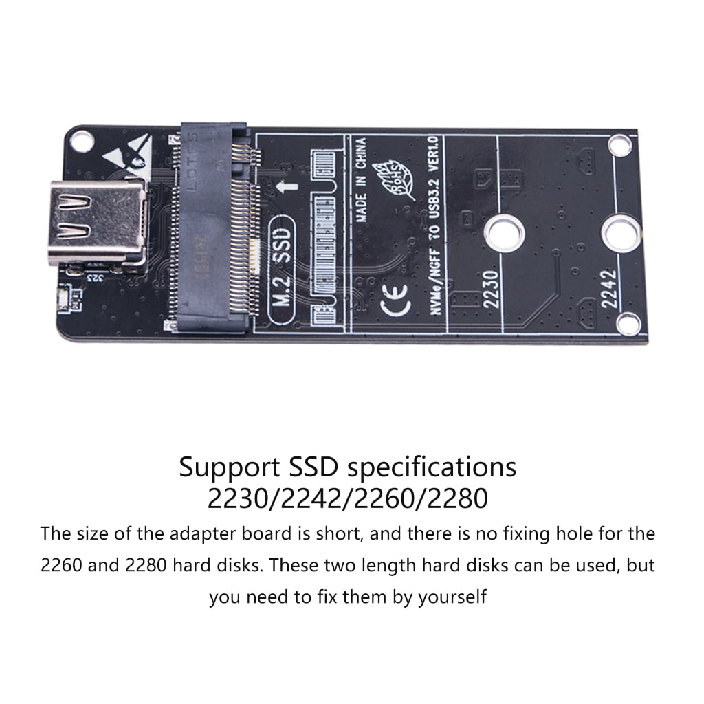 Zeiwohndc M.2 NVMe SSD to USB C Enclosure USB 3.2 Gen2x2 Rapid Transfer Case External