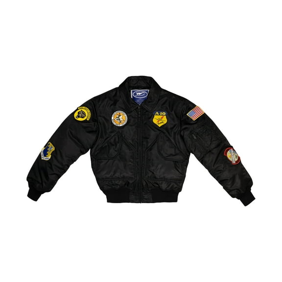 Up and Away Adult's CWU Squadron Bomber Flight Jacket Black XXL