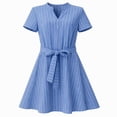thumbnail image 1 of Vestido George para Mujer, Manga Corta Azul Talla M, 1 of 4