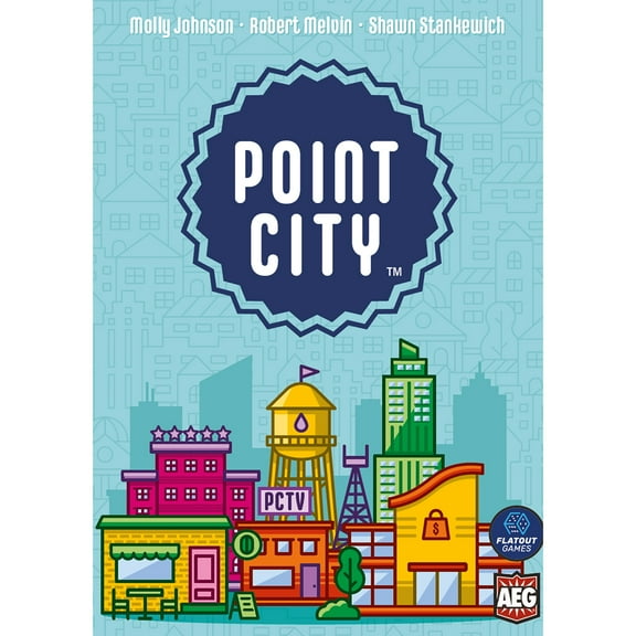 Point City - AEG, Flatout Games, City Building, Drafting Collection Card Game, Family Ages 10 , 15-30 min, 1-4 Players