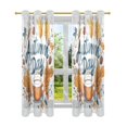 thumbnail image 7 of Yayeee Window Curtains Light Filtering 63"x52" Grommet Panel Pair Home Living Room Decor, Autumn Day with Cocoa Pattern, 7 of 7
