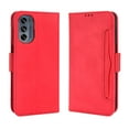thumbnail image 1 of Case for Motorola MOTO G62 5G Cover Adjustable Detachable Card Holder Magnetic closure Leather Wallet Case - Red, 1 of 5