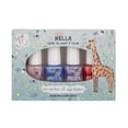 thumbnail image 1 of MISS NELLA SAFARI COLLECTION Esmalte de uñas con purpurina para niños, juego de 4 barnices con purpurina: barniz despegable rosa, rojo, morado y azul para niños pequeños, 1 of 5