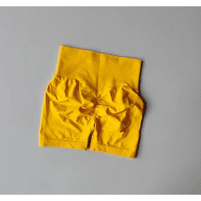 Pantalones cortos deportivos sin costuras para levantamiento de cadera, cintura alta y ajuste de cintura, adelgazantes, para correr, secado rápido de cadera, pantalones ajustados de tres puntos