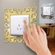 thumbnail image 4 of Pegatina de placa de pared de espejo acrílico | Cubierta decorativa cuadrada autoadhesiva para interruptores | 5,9x5,9 in | Lámina acrílica removible y duradera | Panel reflectante moderno |, 4 of 5