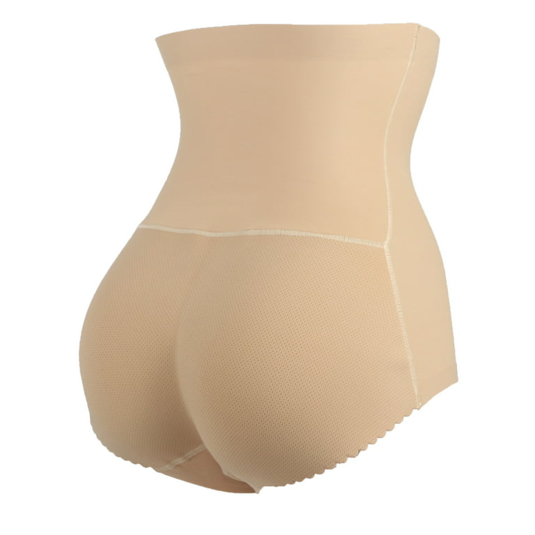 DAKIMOE Tummy Control Shapewear Women High Waisted Butt Lifter Body Shaper,  Beige, M-L 