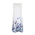 thumbnail image 5 of Woman  Spring,Summer Printing Casual Floral Print Round Neck Sleeveles Dress Solid Chiffon Two-Piece Set 2 Piece Set Beach Sundress, 5 of 5