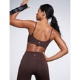 thumbnail image 4 of Sujetador deportivo CRZ YOGA Butterbreeze con cuello redondo para mujer, marrón XL, 4 of 5