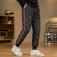 thumbnail image 4 of comerut Autumn Winter Down Pants Elastic Waist Drawstring Solid Color Thickened Warm Pants Windproof Snow Warm Cotton Pants, 4 of 8