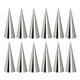 thumbnail image 1 of 18 piezas de acero inoxidable pastelería crema cuerno moldes croissant tubo cono pastelería rollo cuerno molde hornear herramienta para el hogar (plata), 1 of 4