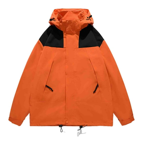 Yuyuzo Womens Jackets Windbreaker Long Sleeve Hooded Zipper Hiking Jackets Baggy Sportwear Coats