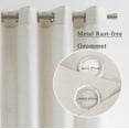 thumbnail image 4 of Natural Light Filtering Linen Window Curtain Drape 72 Inch for Living Room, Grommet Top Solid Flax Linen Blend Farmhouse Rustic Semi Sheer for Bedroom, Natural, 60"x72", 2 Panels, 4 of 6