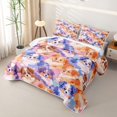 thumbnail image 3 of Homewish Watercolor Pet Dog Twin Quilt Set,Kawaii Animal Twin Coverlet Set,Pink Purple,2 Pieces, 3 of 7