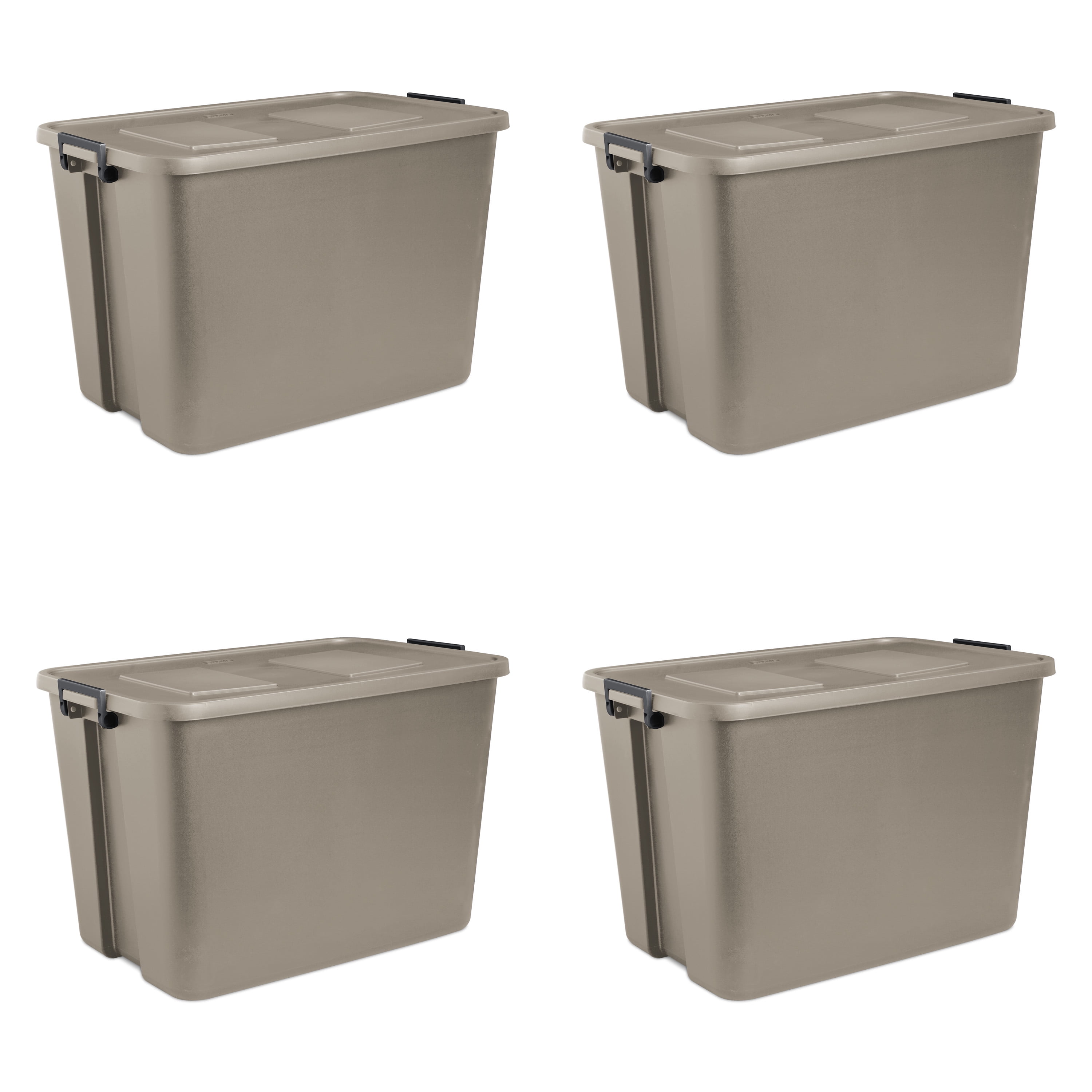 Sterilite 32 Gal. Latch Tote Hazelwood Set of 4