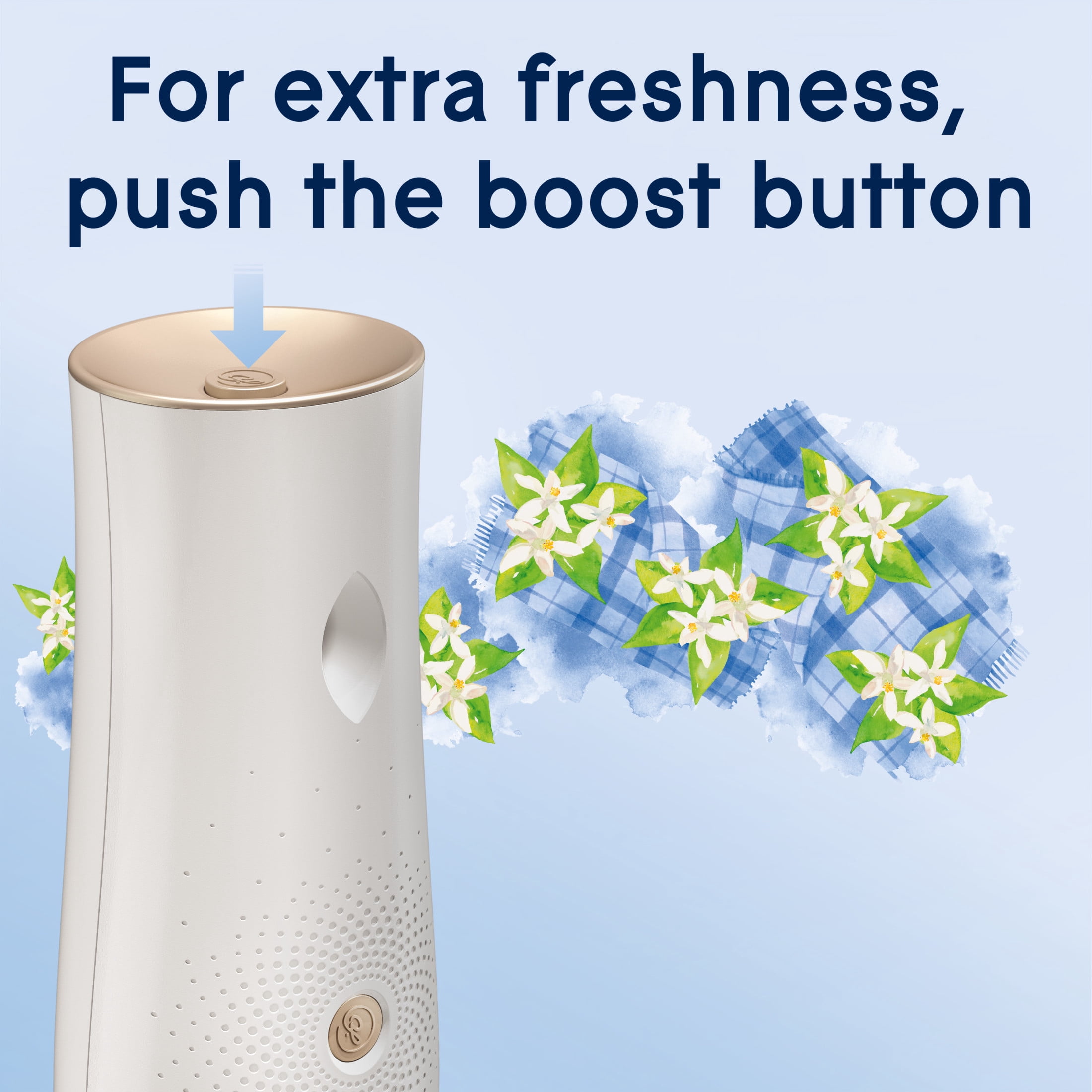 (4 pack) Glade Automatic Spray Air Freshener Starter Kit, 1 Holder and 1 Refill, Mothers Day Gifts, Clean Linen, Fragrance Infused with Essential Oils, 6.2 oz
