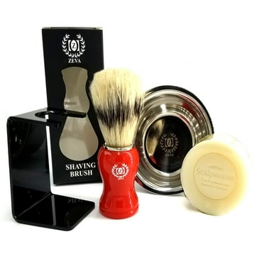 Grooming Set for Men Shaving Brush Bowl Kit Cutthroat Shave Razor Holder Stand
