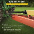 thumbnail image 2 of PTO Shaft 1-3/8 6 Spline Round End Series 4 Tractor Compatible Brush Finish Mower Rotary Cutter Black Shaft, 2 of 6