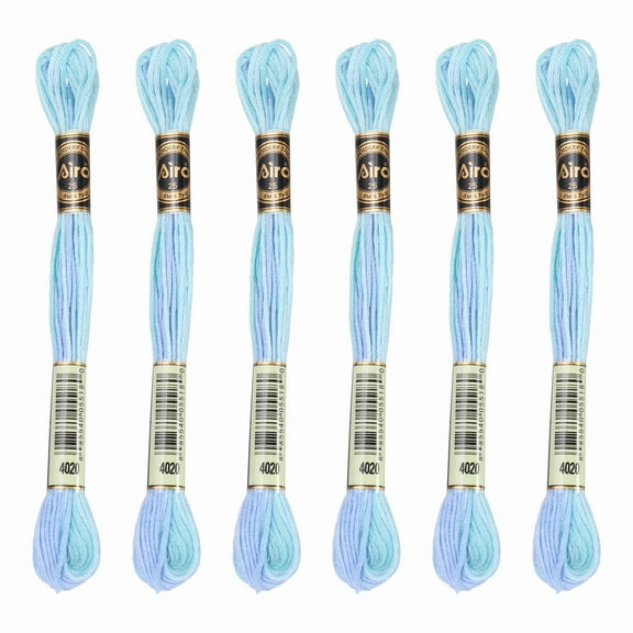 Uxcell 6 Skeins Embroidery Floss, Polyester Embroidery Threads Sky Blue
