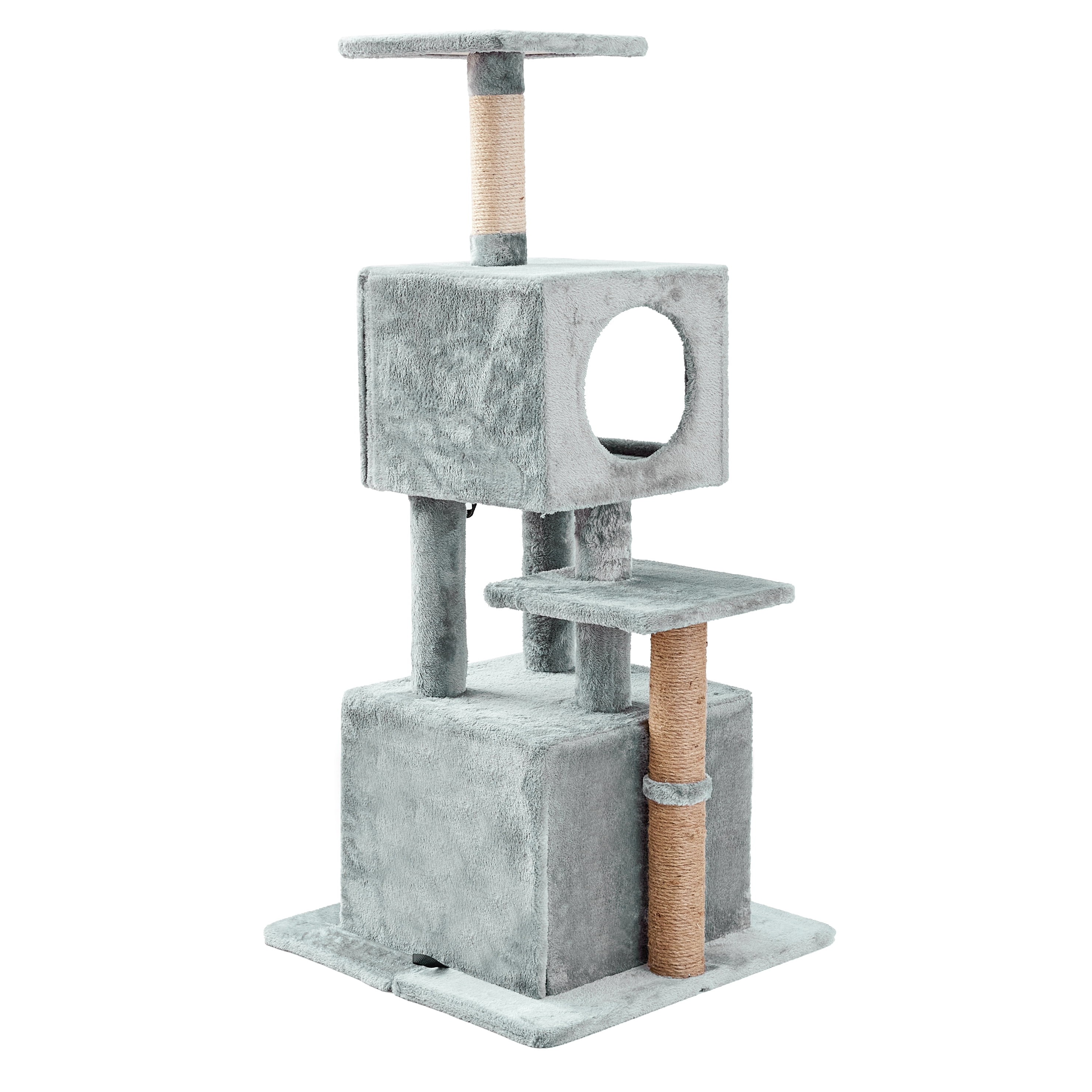 Two by Two Columbus - Gray Scratching Post Cat Furniture - 50.5 in. Tall