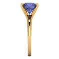thumbnail image 3 of Solitaire Engagement Ring for Women - 2.5ct Simulated Tanzanite in 14K Yellow Gold Promise Ring, 3 of 6