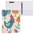 thumbnail image 3 of Chickens Colorful 3 Ring Binders 1.5 inch Hardcover File Folders with Interior Pockets A4 Size Organizer for School Office Hospital Set of 2, 3 of 8