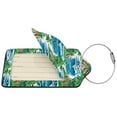 thumbnail image 4 of Rocae Hawaii Palms for Leather Luggage Baggage Tags ID Label Privacy Cover ID Label with Stainless Steel Loop and Address Card, 4 of 5