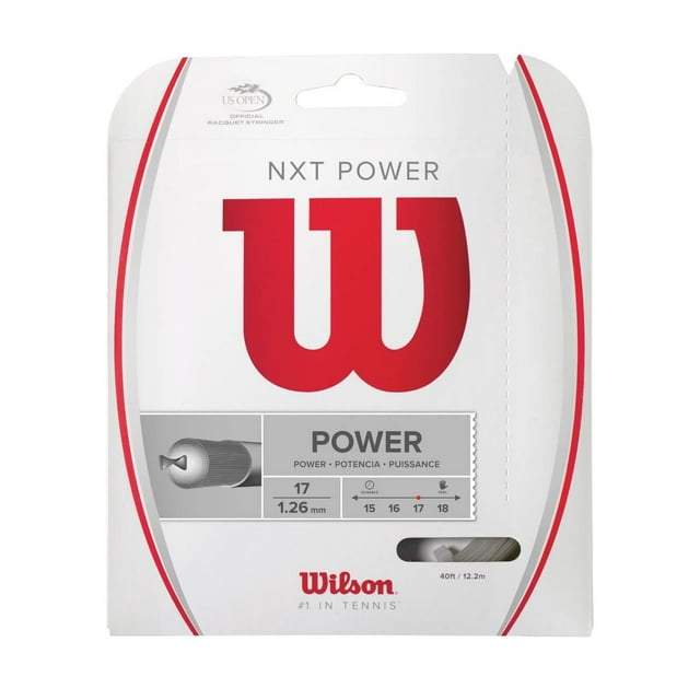 Juego de cuerdas de tenis Wilson NXT Power 17, color blanco
