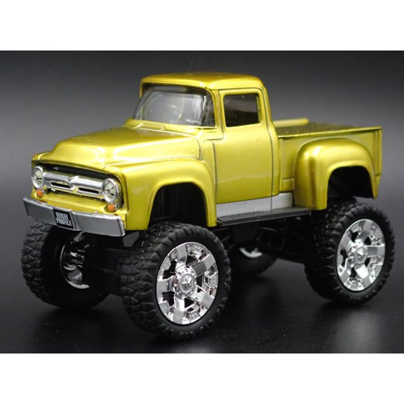 Open Box 1956 56 FORD F100 PICKUP TRUCK 4X4 CUSTOM 1/1 RARE 1:64 SCALE DIECAST MODEL CAR