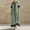 Green, variant on YuXingFu Boho Dresses for Women Maxi V-Neck Plus Size Womens Dress 1/4 Sleeve Solid Color Long Casual Summer Black S