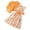 Orange, variant on Utlike 2 Pcs School Outfits For Girls Floral Print Bow Dress With Ruffled Sleeve Short Jacket Autumn Back To School Outfits For Girl Size 6 Years-7 Years Orange