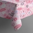 thumbnail image 5 of Pioneer Flower Floral Print Pattern Square Tablecloth,Waterproof Square Table Cover,Wipeable Spillproof Washable Table Cover for Home Kitchen Party Decor 42"X42"(107x107cm), 5 of 6