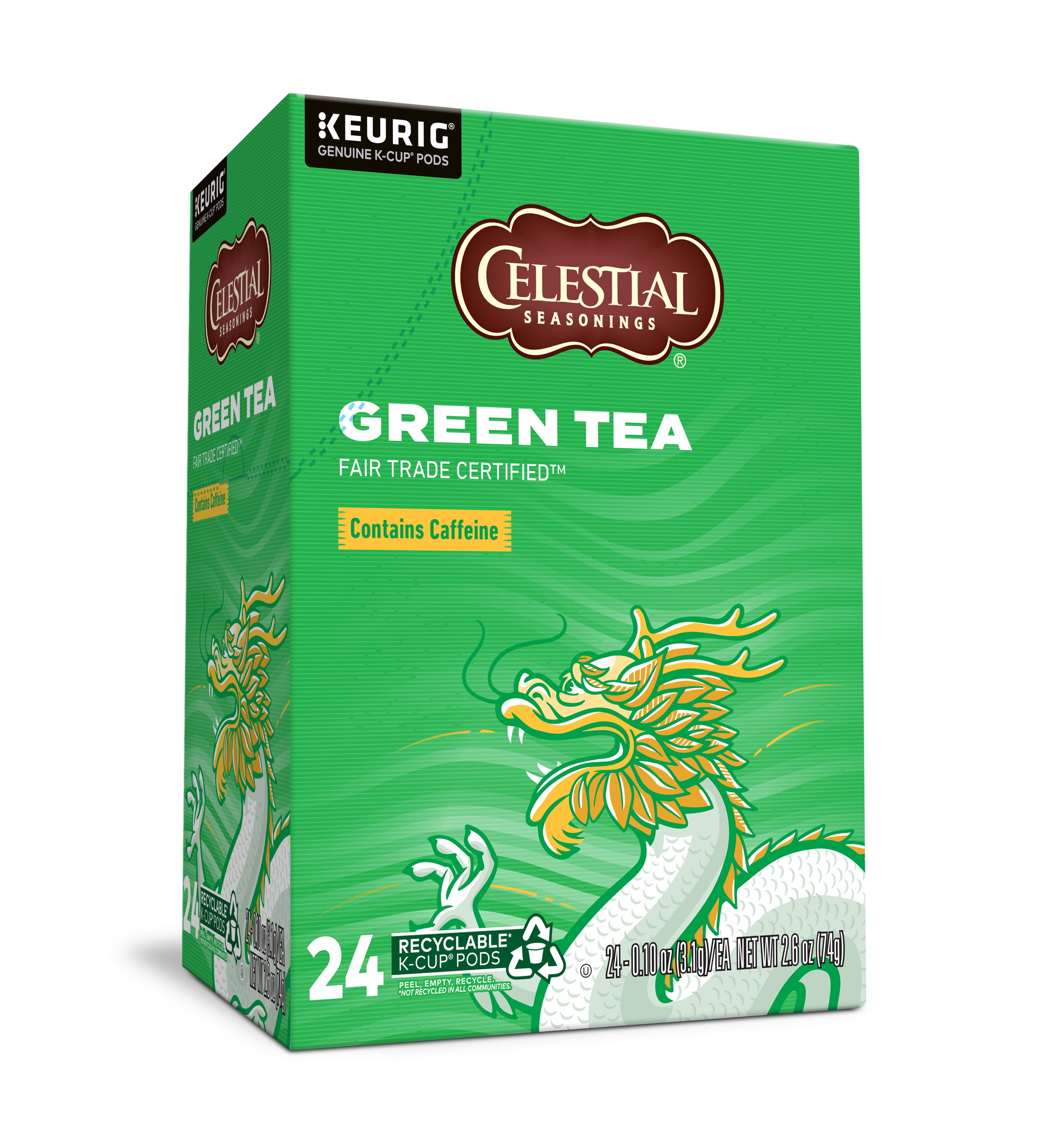 Celestial Seasonings Fairtrade Green KCup Tea Pods, 24 Ct Walmart