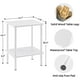 thumbnail image 2 of Mesa auxiliar Apicizon de 2 niveles con estante de almacenamiento blanco para dormitorio, 2 of 8