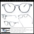 thumbnail image 2 of Classic Urban Hipster Keyhole Plastic Blue Light Filter Screen Glasses [Slate], 2 of 8