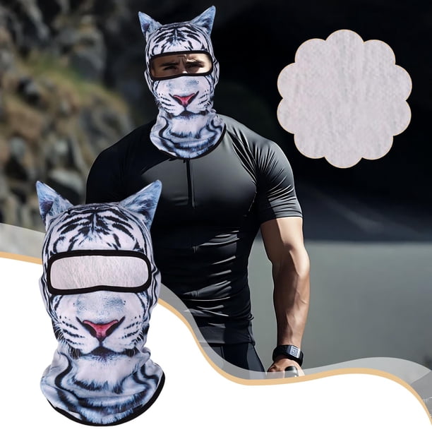 HWRETIE - Mascarilla facial protectora de verano para exteriores,con estampado,para uso doméstico,para protección solar y uso en exteriores