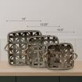 thumbnail image 3 of CWI Gifts Natural Square Tobacco Baskets w/Jute Handles 3/Set, Multi, 3 of 4