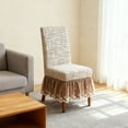 thumbnail image 4 of Uxgjfwu Full Coverage Jacquard Hotel Style Chair Cover, Thickened Elastic One-Piece Dining Chair Cover, Skirt Design Seat Protector for Home Decoration and Furniture, 4 of 6