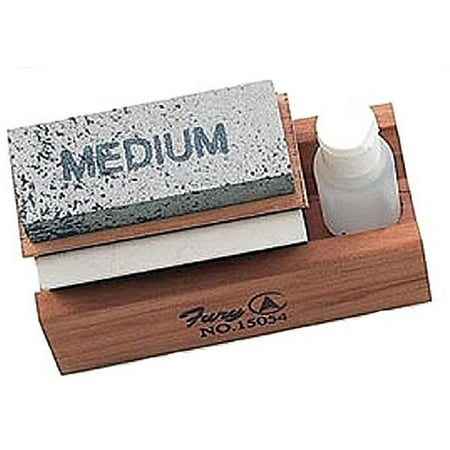 Joy Enterprises FP15054 Fury Natural Arkansa Whetstone-Tri Stone Knife Sharpener with 2 Stones Plus Oil