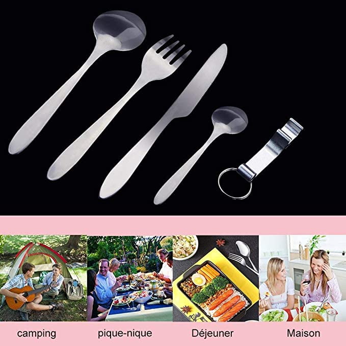 Cutlery Set Picnic Outdoor Camping Reusable Compost-able 24Pack Plastic Free 