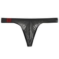 thumbnail image 1 of Tanga transparente de seda de hielo para hombre, ropa interior fina de cintura baja, sexy, con forma de U, pantalones cortos transpirables de verano para jóvenes, 1 of 6