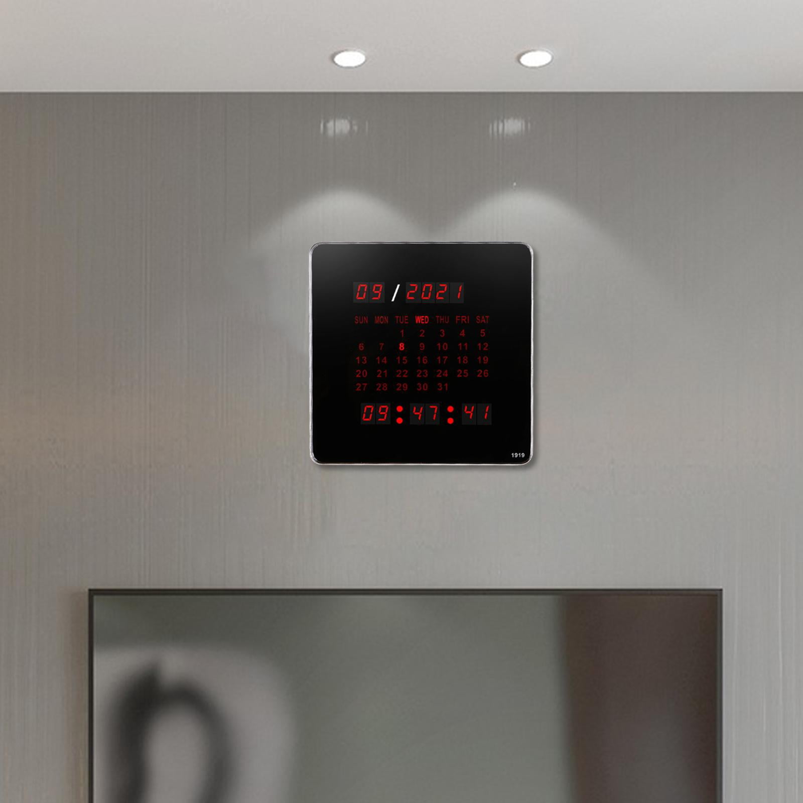 Axioma Digital Wall Clock with Calendar 12/24H Wall Mounted for Office Living Room Home