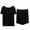 Black, variant on Night Set Women With Chest Pad Bra Underwear Short Sleeved T Shirt Top 5 Pants Summer Thin Of Home Wear Set