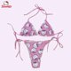 thumbnail image 3 of Sanrio Hello Kitty-Conjunto de sujetador de Bikini Sexy, traje de baño Kawaii, ropa interior Ins de dibujos animados de Anime, almohadilla para el pecho desmontable para mujer, regalo para niñas, 3 of 4