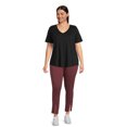 thumbnail image 4 of Athletic Works Women's and Women's Plus Front Slit Leggings, Sizes XS-5X, 4 of 5