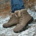 thumbnail image 6 of Men's All-Season High-Top Hiking Boots with Rubber Sole & Synthetic Upper - All-Terrain Traction, Round Toe, PU Cushioned Insole - Heavy-Duty Outdoor Boots for Trekking, Camping, & Casual Wear - All, 6 of 9